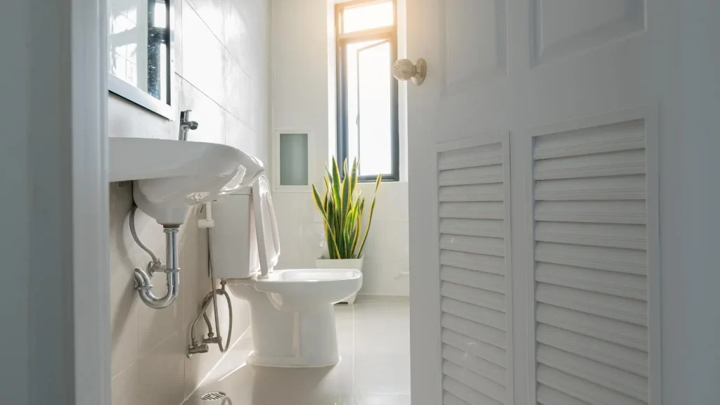 Recently cleaned bathroom