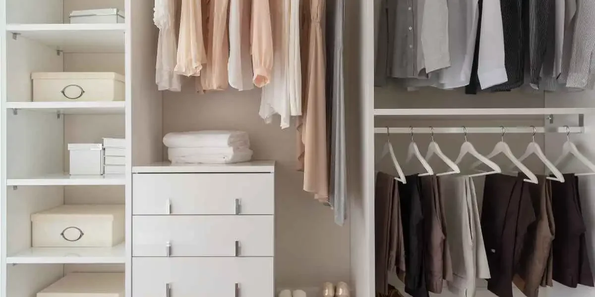 A closet that has been professionally organized